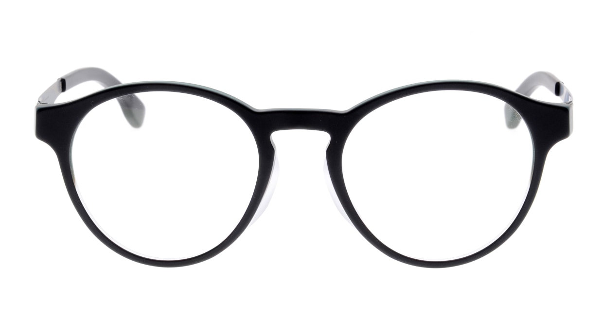 アイシーベルリン Bernhard S. East-Emerald City Matt-Black-Black [黒縁/丸メガネ] 