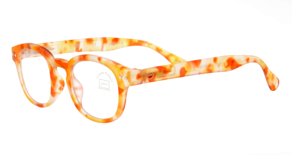 イジピジ #C SCREEN JUNIOR-Yellow Tortoise [丸メガネ/黄色]  1