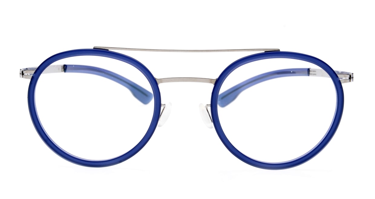 アイシーベルリン Buran-Chrome-Deep-Blue-Sea-MilkySmall [丸メガネ/青] 
