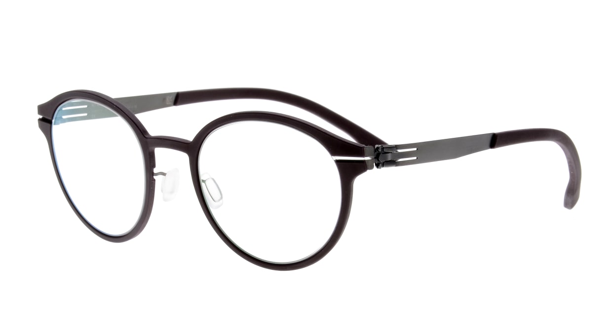 アイシーベルリン Vincent B.-Graphite-Burgundy-Rubber [丸メガネ/茶色]  1