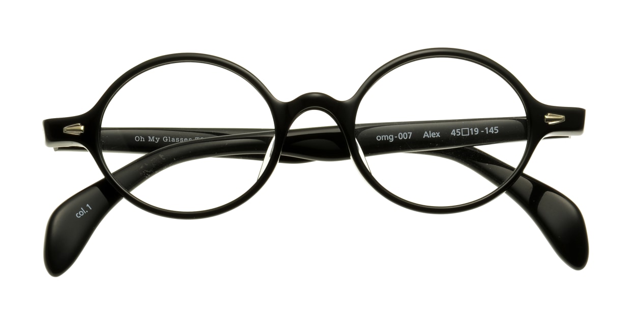 Oh My Glasses TOKYO Alex omg-007-1-45 +2.0 [黒縁/丸メガネ] 
