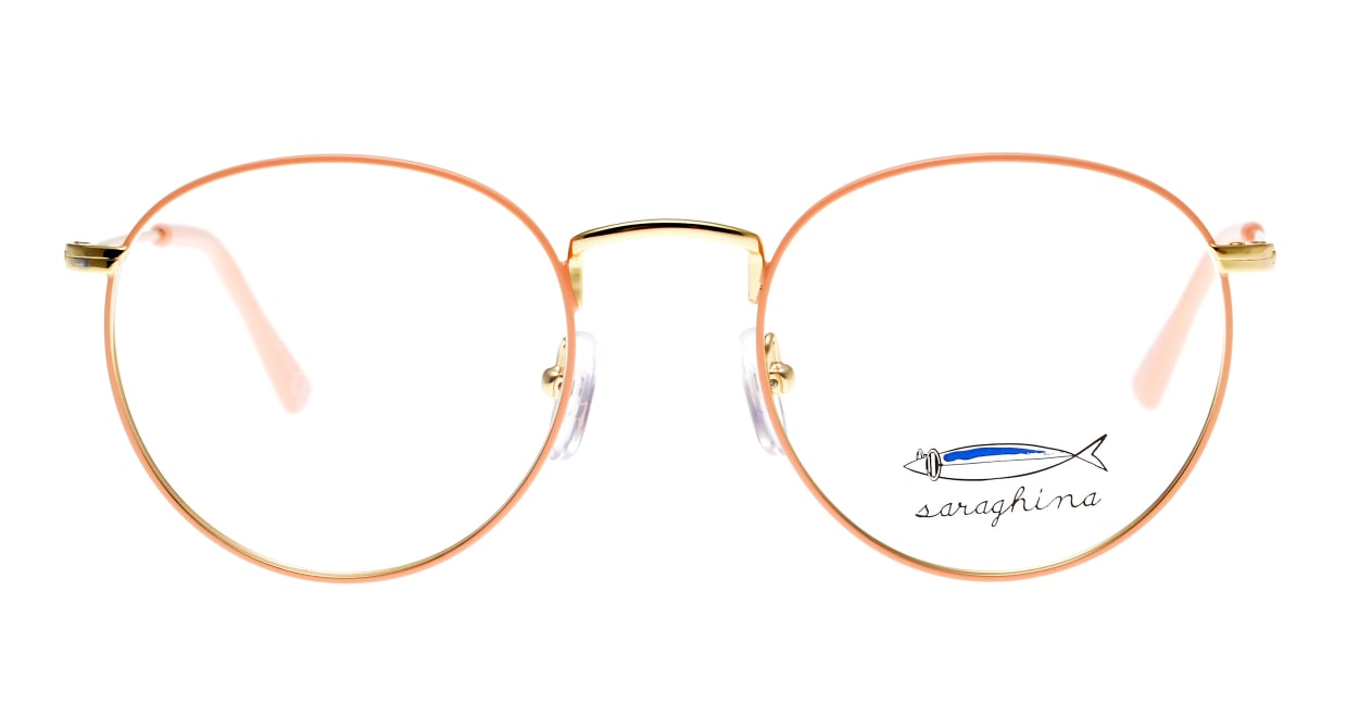 サラギーナ MASO-338-V50 [メタル/丸メガネ/ピンク] 