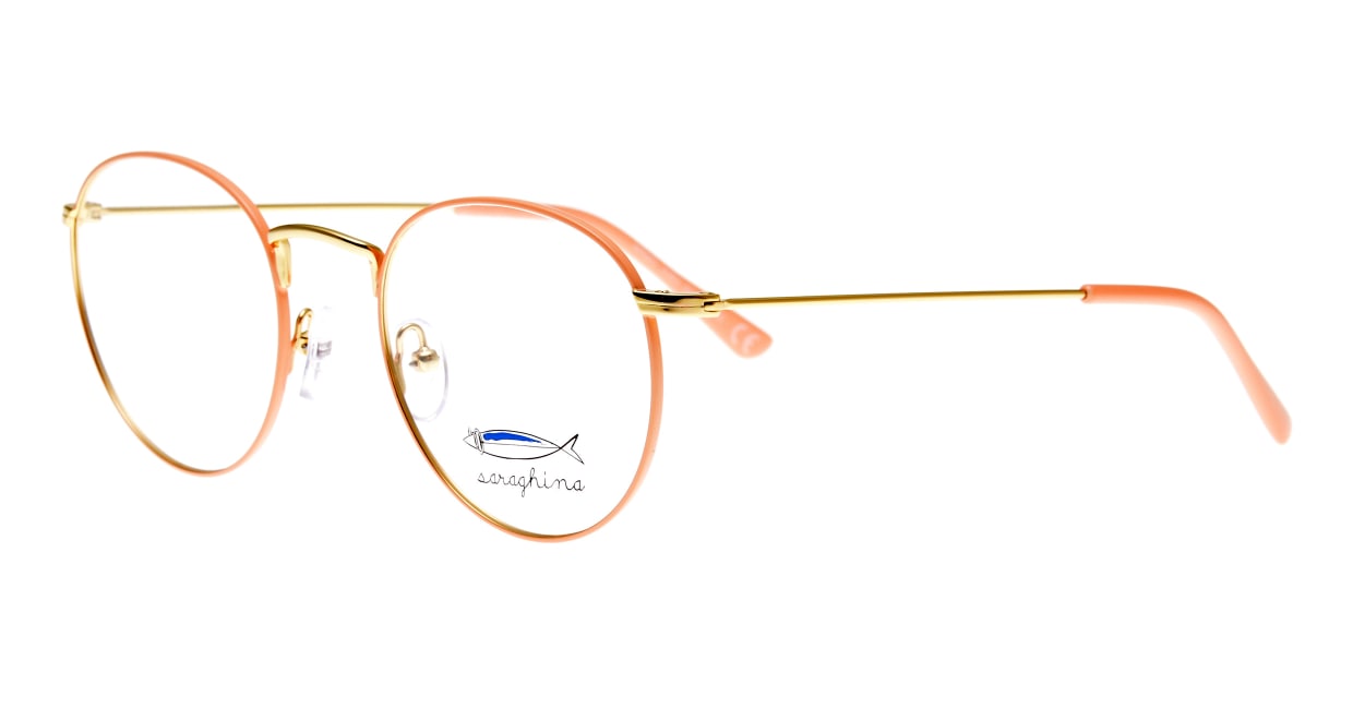 サラギーナ MASO-338-V50 [メタル/丸メガネ/ピンク]  1