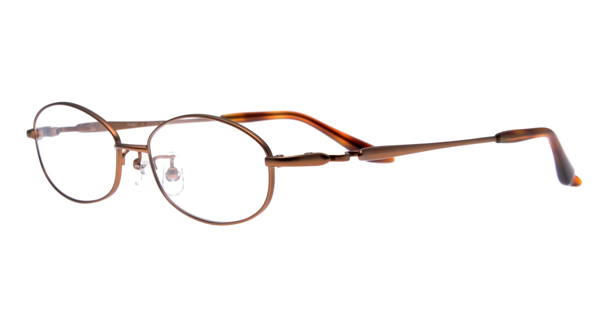 アミパリ TR-8621-4-51 [メタル/鯖江産/オーバル/茶色]  1