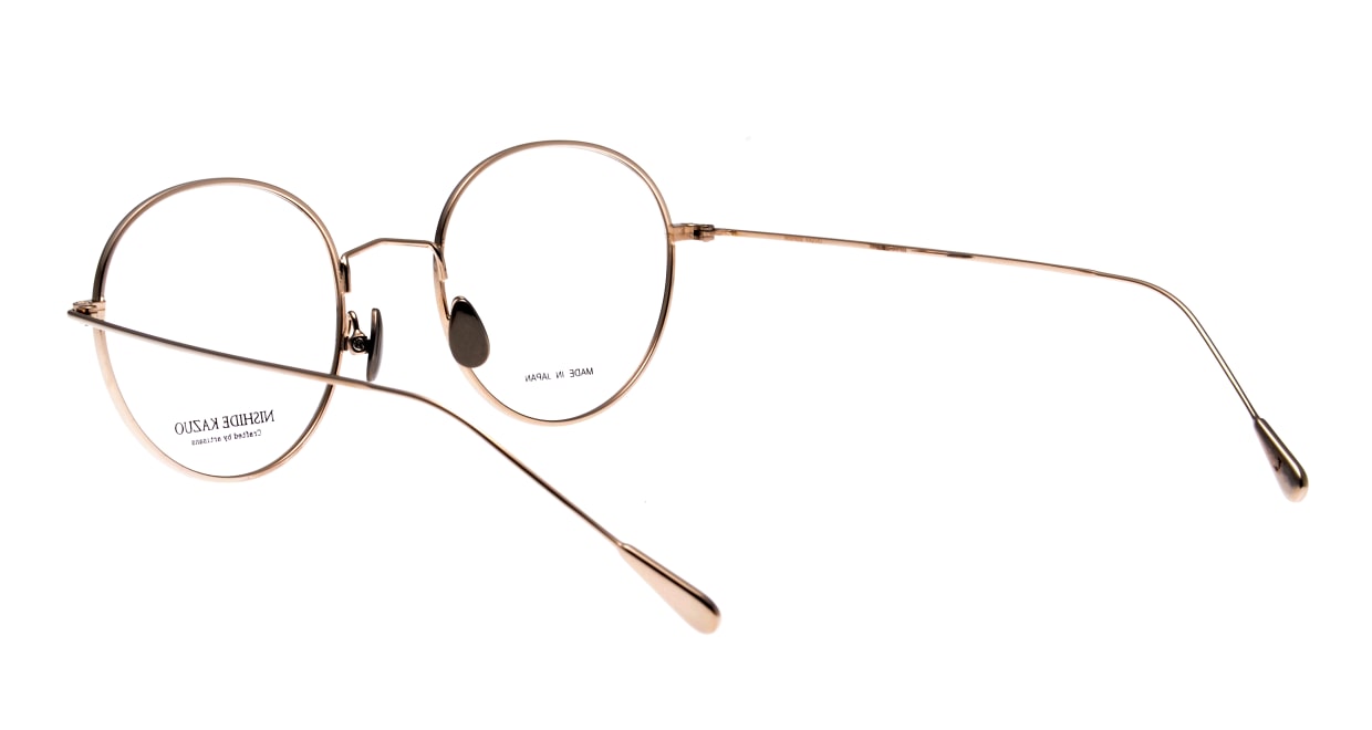 西出和男作 NK741-6-48 [メタル/鯖江産/丸メガネ/ゴールド]  3