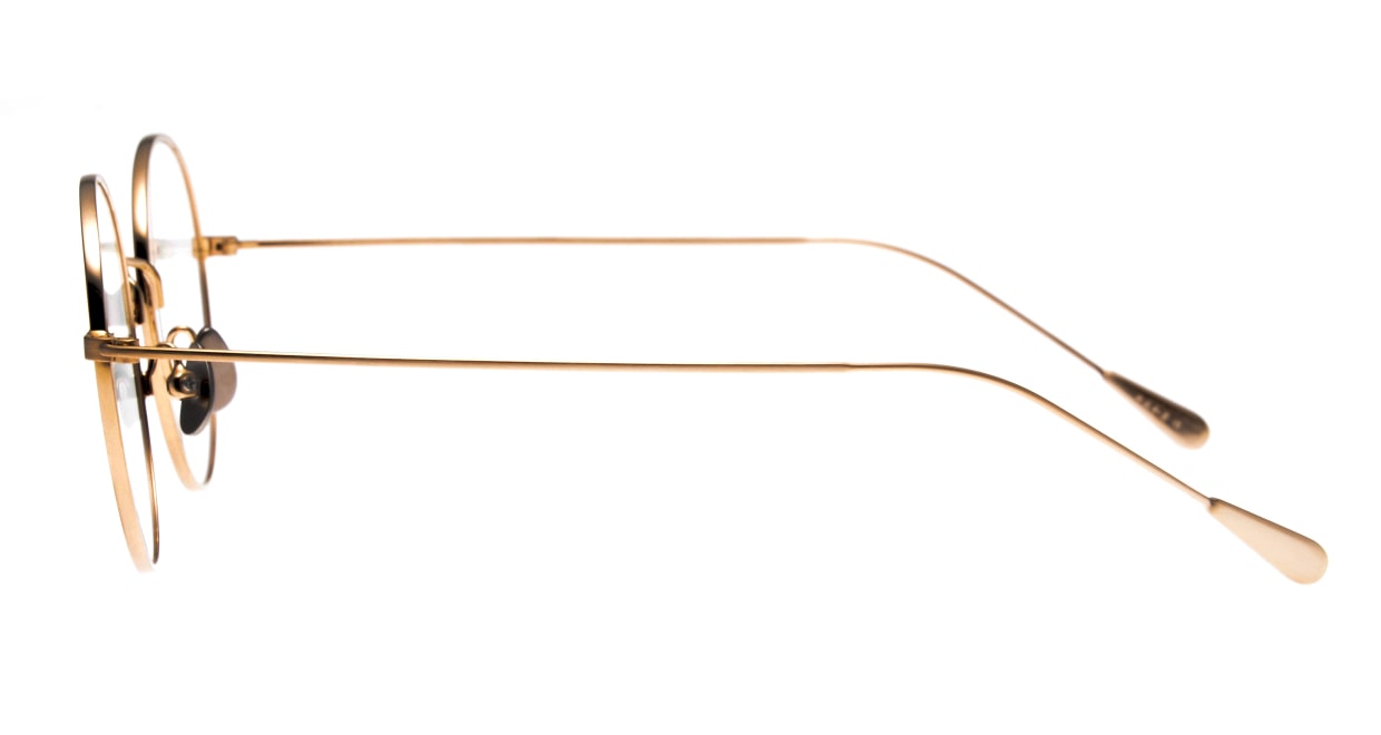 西出和男作 NK741-5-48 [メタル/鯖江産/丸メガネ/ゴールド]  2