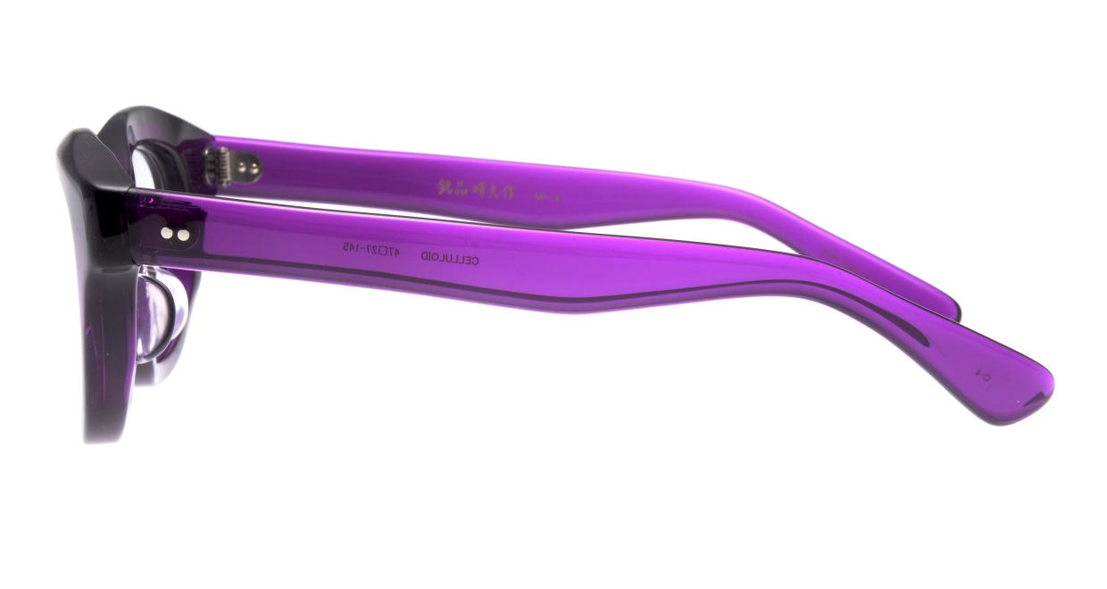 銘品晴夫作 ME-18-4-47 [鯖江産/丸メガネ/紫]  2