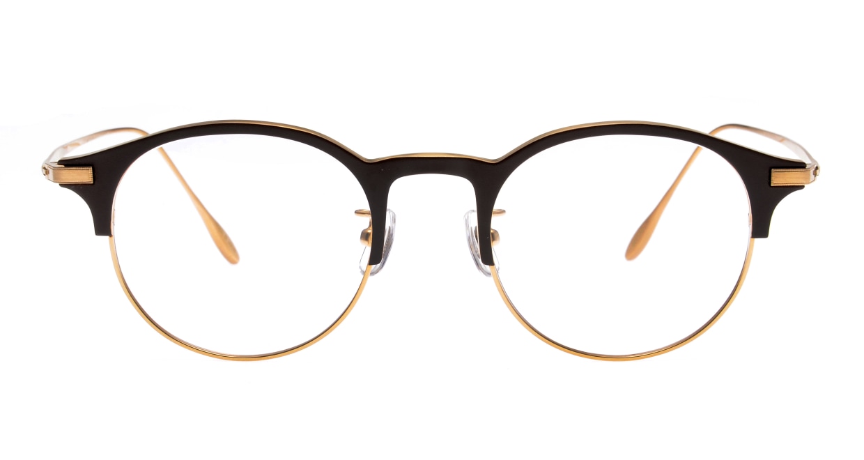 Oh My Glasses TOKYO Benny omg-126-BR-GD-47 [メタル/鯖江産/丸メガネ/茶色] 