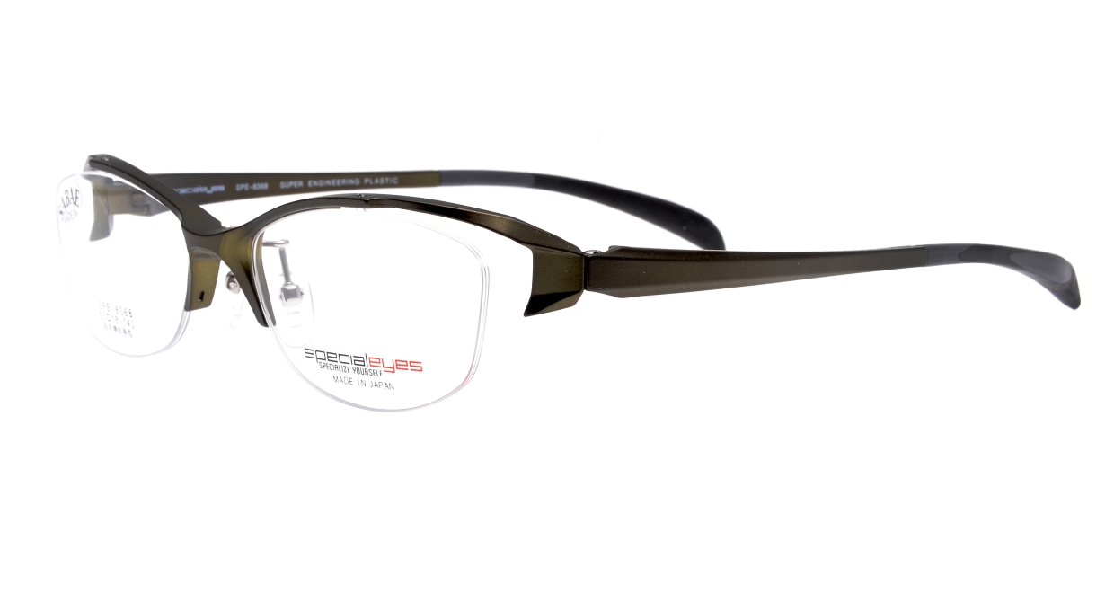 スペシャライズ SPE-8368-6-53 [メタル/鯖江産/ハーフリム/ウェリントン/グレー]  1