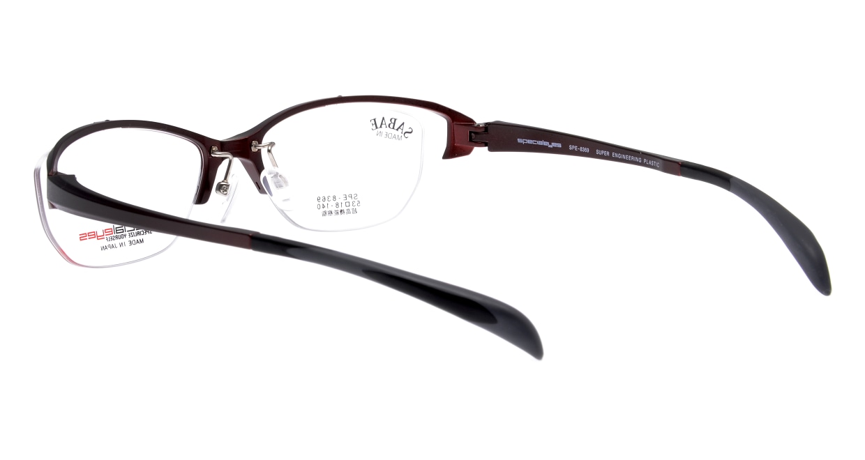 スペシャライズ SPE-8369-6-53 [メタル/鯖江産/ハーフリム/ウェリントン/赤]  3