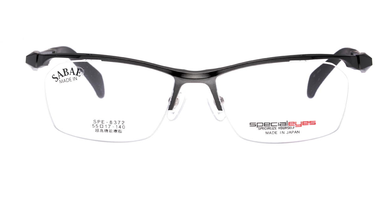 スペシャライズ SPE-8372-6-55 [メタル/鯖江産/ハーフリム/スクエア/グレー] 