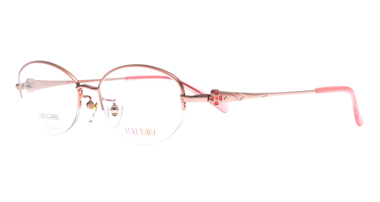 ユキトリイ YT1194-1-53 [メタル/鯖江産/ハーフリム/オーバル/ピンク]  1