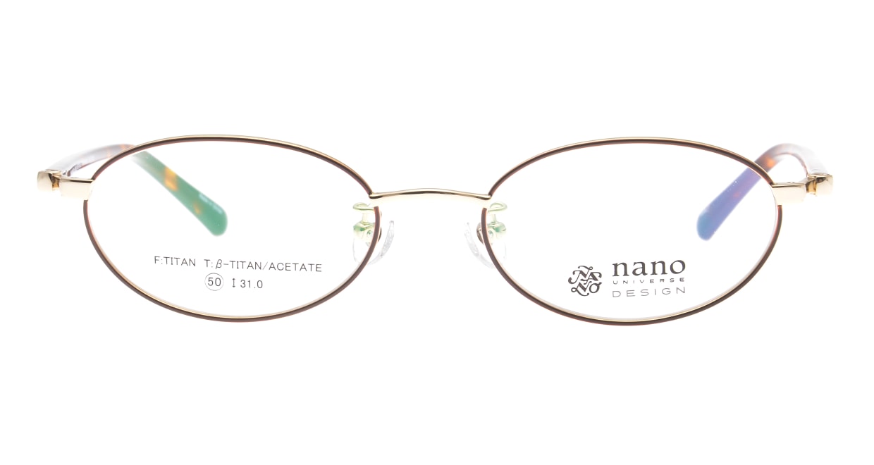 ナノ ユニバース NU2012-1-50 [メタル/オーバル/茶色] 