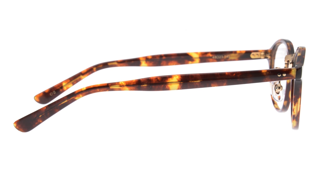 フーパス F-115-C-2ｰ48 [鯖江産/丸メガネ/べっ甲柄]  2