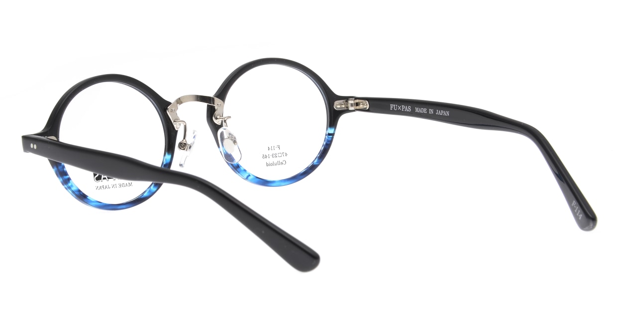 フーパス F-114-C-3-47 [黒縁/鯖江産/丸メガネ]  3