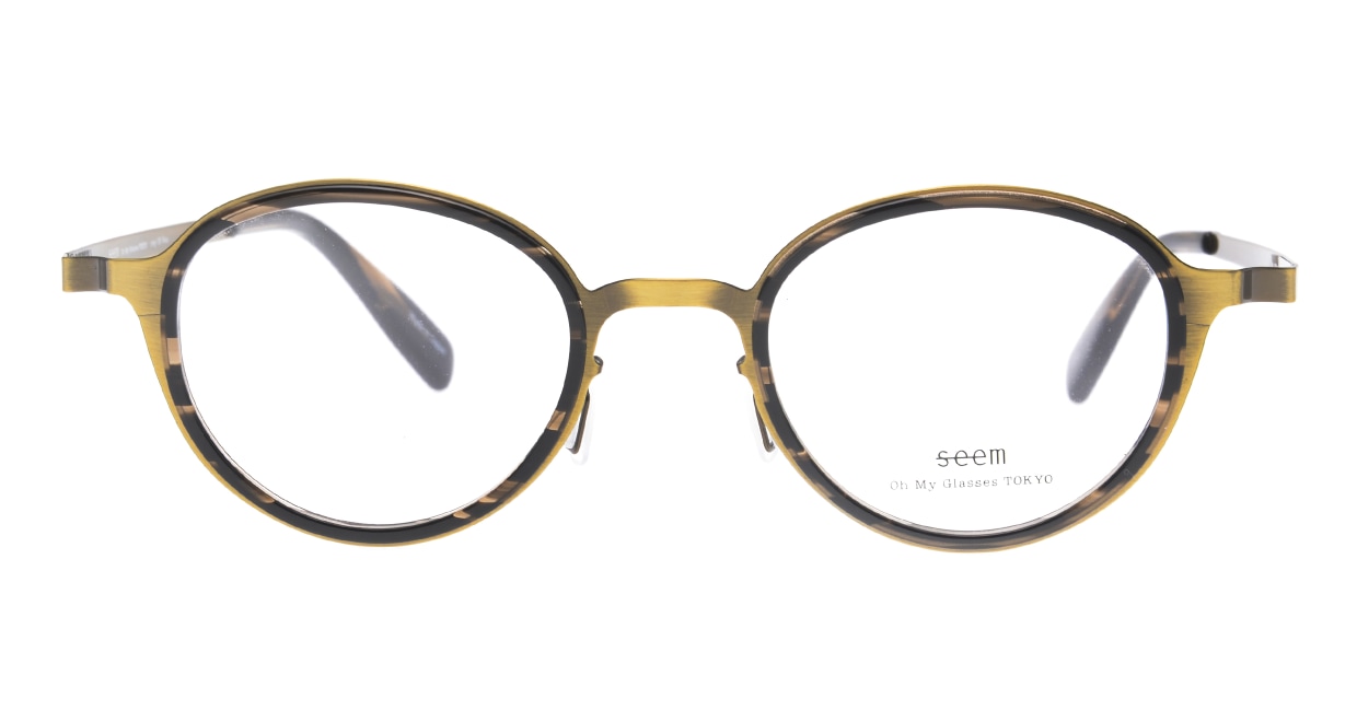 seem Oh My Glasses TOKYO omg-138 Rosa-ATGｰDBR-48 [メタル/鯖江産/丸メガネ/ゴールド] 