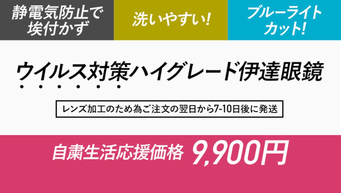 ウィルス対策&ブルーライトカット ﾍﾞｽ-2 [ウェリントン/安い/赤]  1