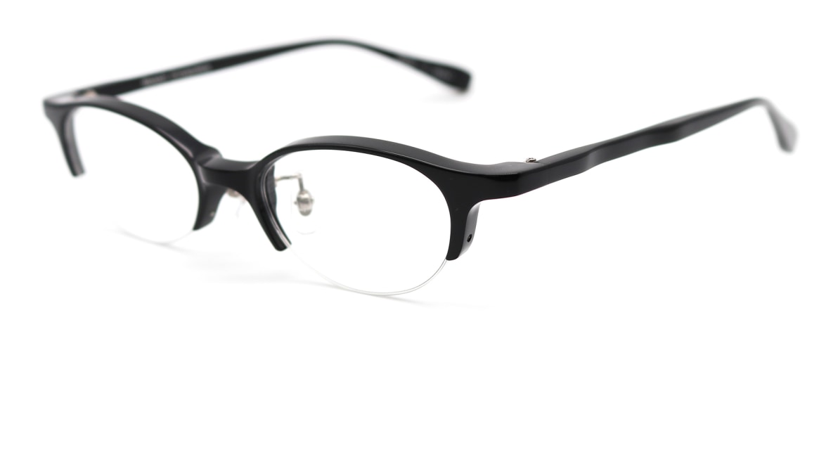 RAMOT EYEWORKS RM-011-45 [黒縁/鯖江産/ハーフリム/オーバル]  1