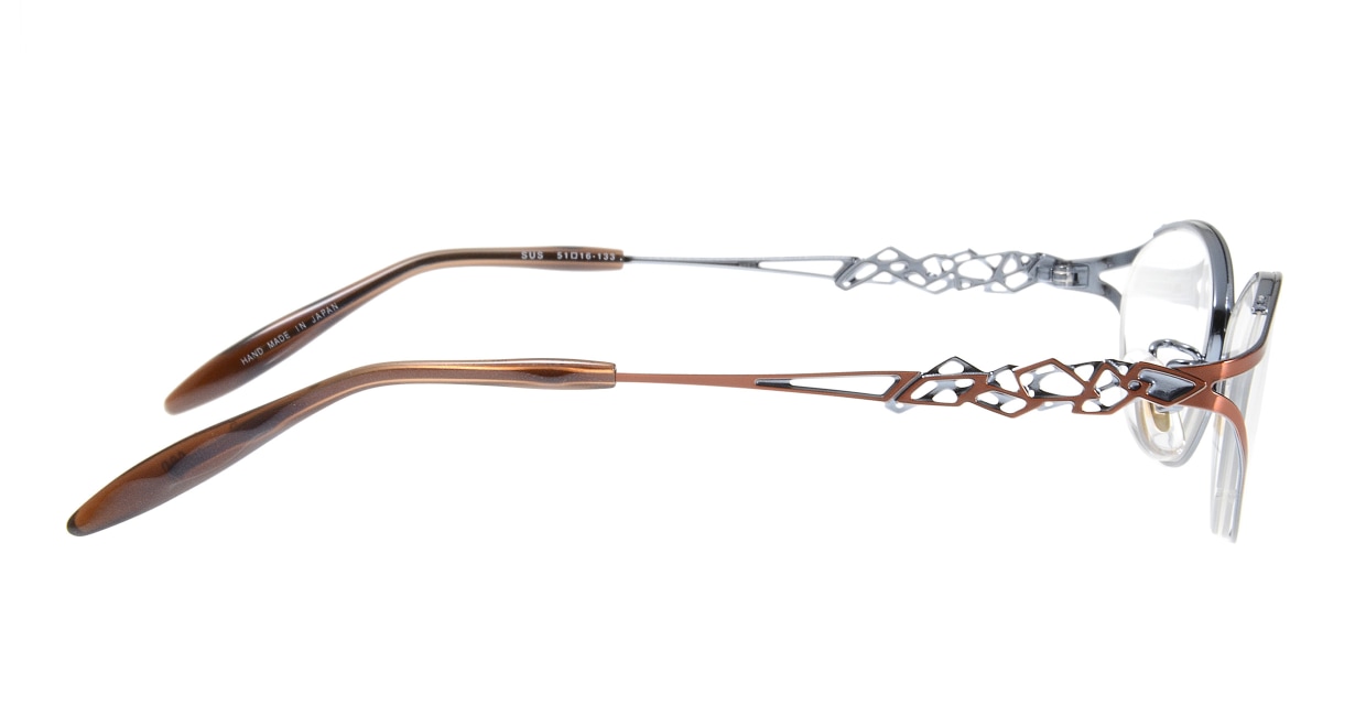 ヴィヴィッドムーン vm-11386-080 [メタル/鯖江産/なし/オーバル/茶色]  1