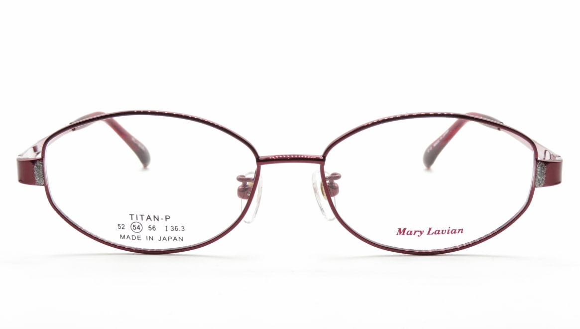 マリーラビアン ML-866-C-3-54 [メタル/鯖江産/オーバル/赤] 