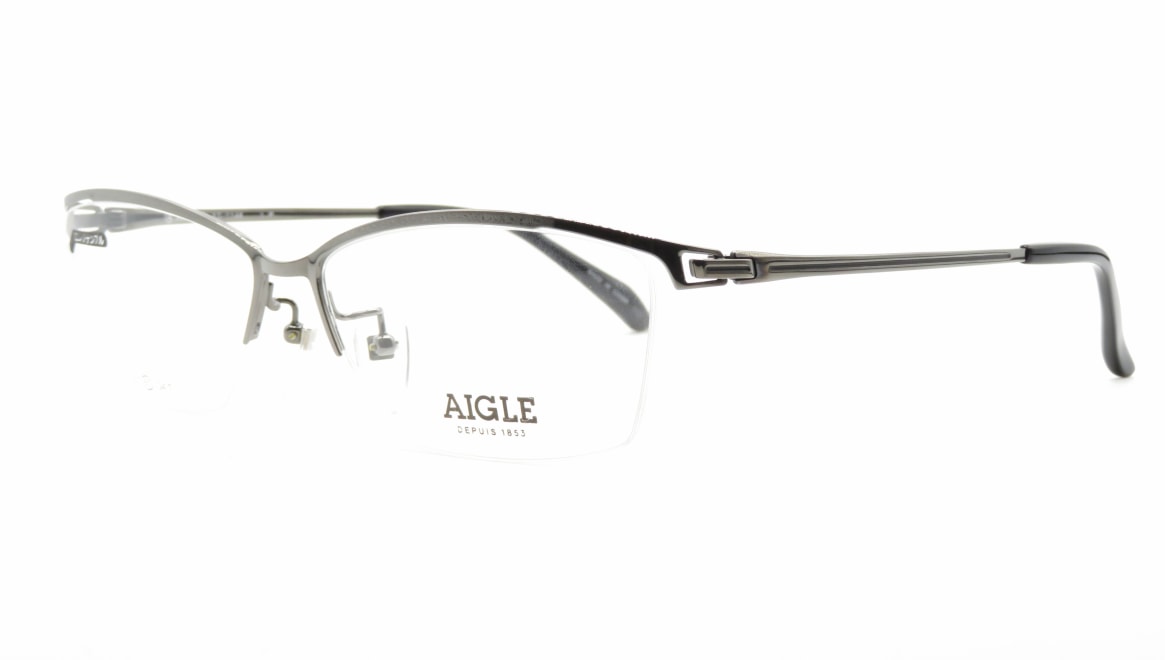 エーグル AG1146-1-60 [メタル/ハーフリム/スクエア/シルバー]  1