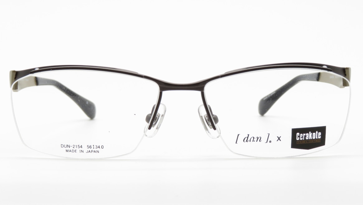 ドゥアン 2154-3-56 [メタル/鯖江産/ハーフリム/スクエア/茶色] 