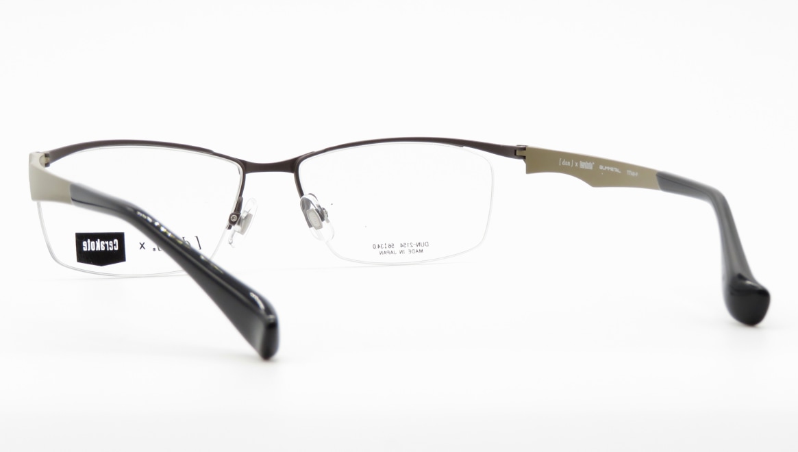 ドゥアン 2154-3-56 [メタル/鯖江産/ハーフリム/スクエア/茶色]  3