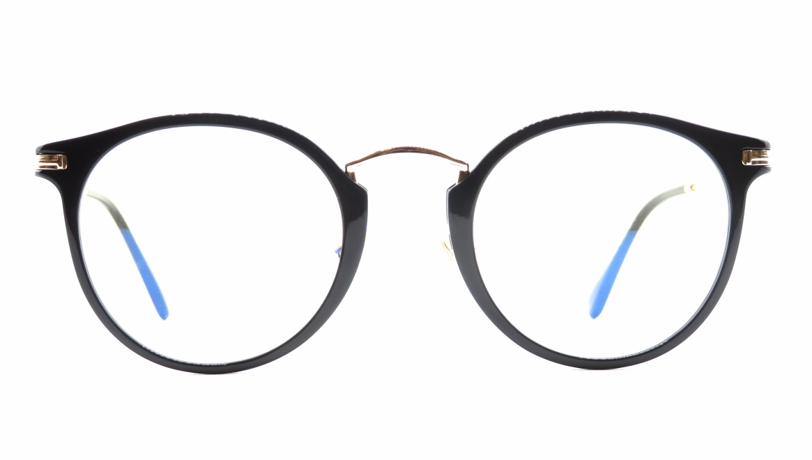 トムフォード FT5714DBAsianFitBLUE BLOCK FILTER-005-50 [黒縁/丸メガネ] 