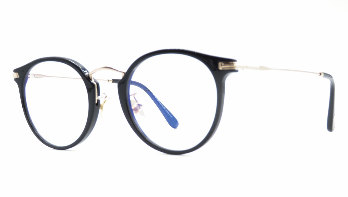 トムフォード FT5714DBAsianFitBLUE BLOCK FILTER-005-50 [黒縁/丸メガネ]  1