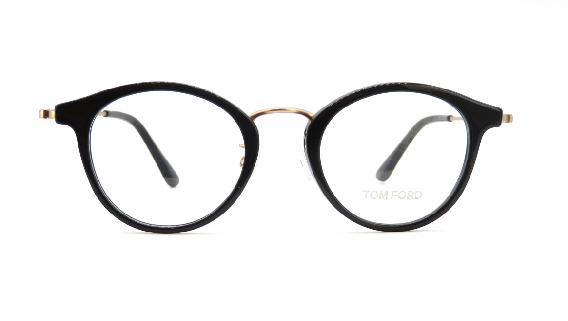 トムフォード FT5444DAsianFit-001-49 [黒縁/丸メガネ] 