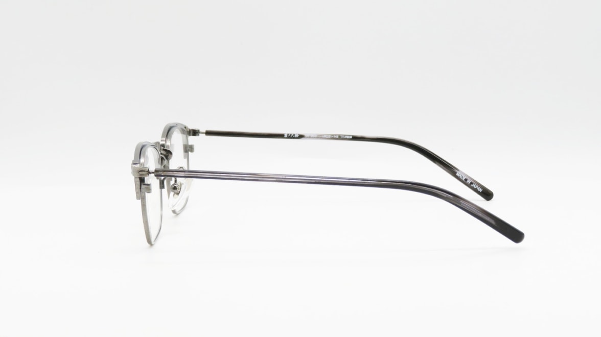 越前國甚六作 JN-060-5-50 [メタル/鯖江産/ウェリントン/グレー]  2