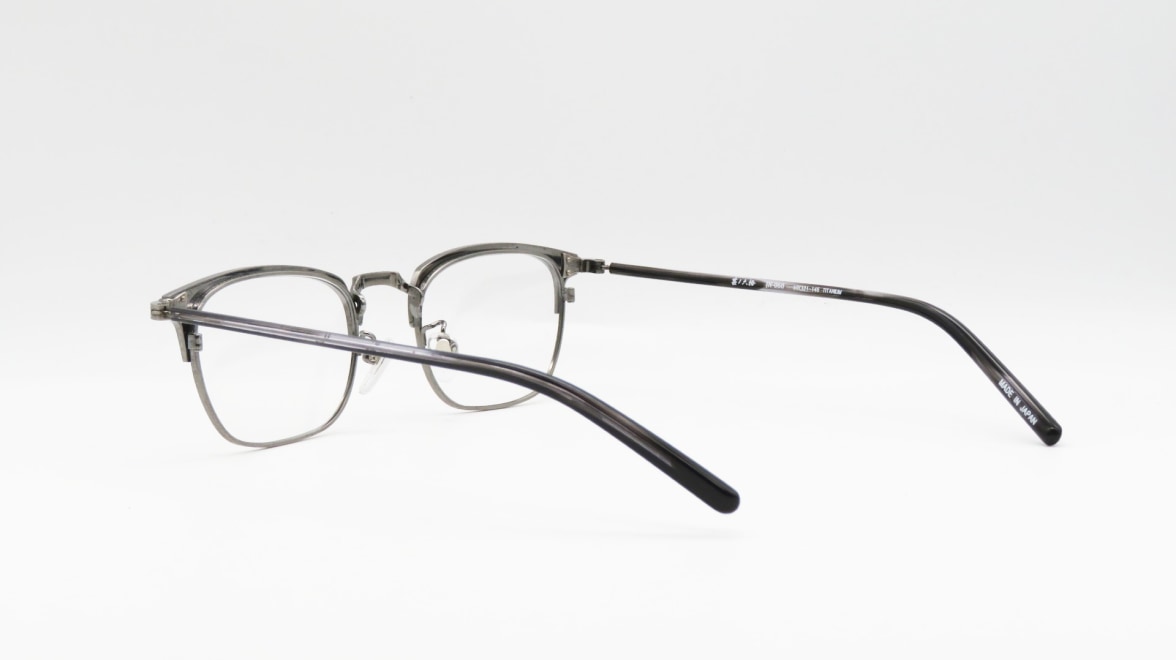 越前國甚六作 JN-060-5-50 [メタル/鯖江産/ウェリントン/グレー]  3