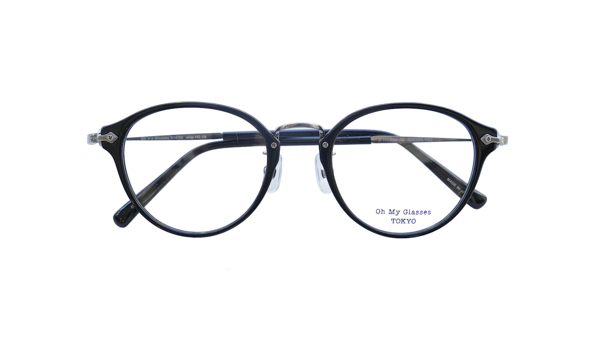 Oh My Glasses TOKYO Gil omg-142-BKSV-50 [黒縁/鯖江産/丸メガネ] 