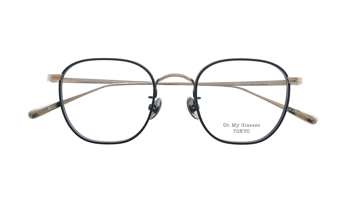Oh My Glasses TOKYO Billy omg-160-BKGD-48 [メタル/鯖江産/ウェリントン] 