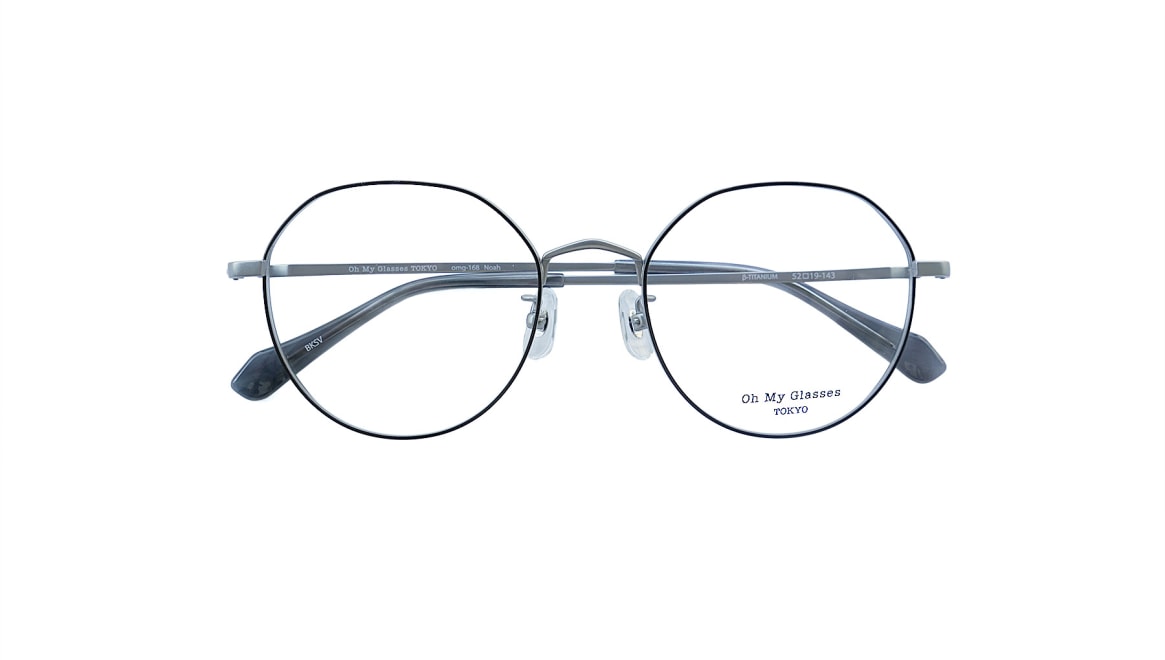 Oh My Glasses TOKYO Noah omg-168-BKSV-52 [メタル/丸メガネ] 