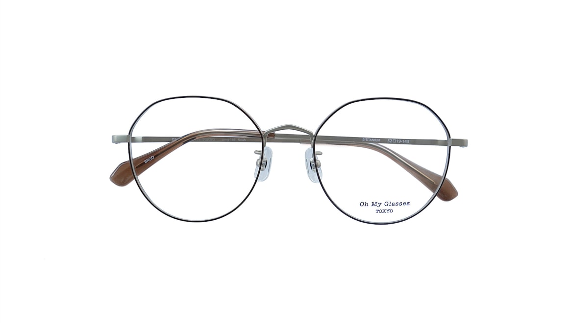 Oh My Glasses TOKYO Noah omg-168-BRGD-52 [メタル/丸メガネ/茶色] 