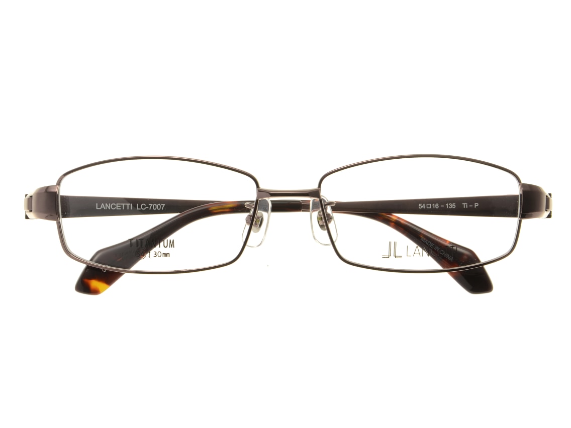 LANCETTI　一部　K18　刻印　メガネ　眼鏡　ランチェッティ ランチェッティLC-7007-03-54 [メタル/スクエア] ｜メガネの
