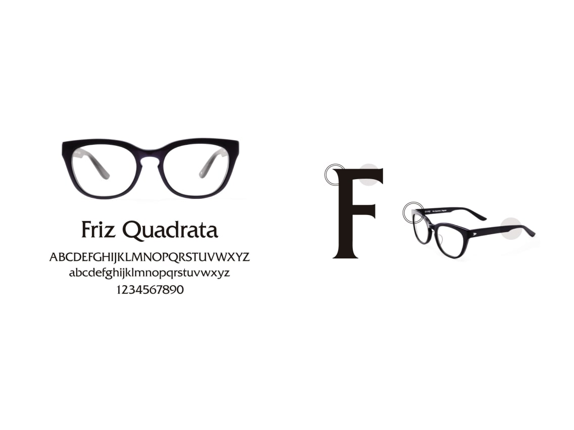 TYPE Friz Quadrata Regular-Black｜メガネのオーマイグラス(めがね