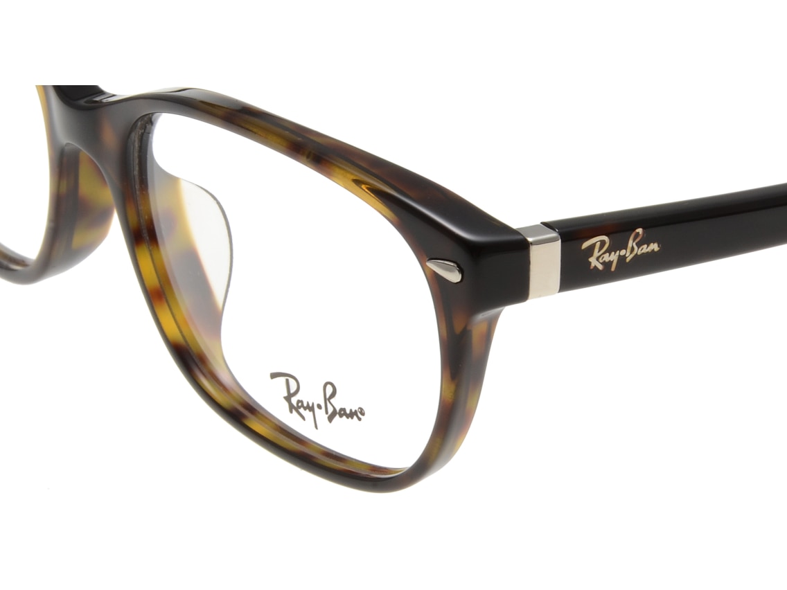 Ray Ban レイバン 眼鏡 | ウェリントン型 セルフレーム メガネ RB5208 | アイウェア | ブラウン 54□16 145 | 日本製 ブランド サングラス【レディース】【中古】 レイバン RX5208D-2012-54｜メガネのオーマイグラス(めがね・眼鏡