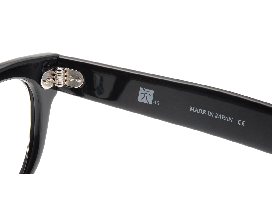 元 GEN-46-ﾌﾞﾗｯｸ-49 [黒縁/鯖江産/ウェリントン] ｜メガネのオーマイ