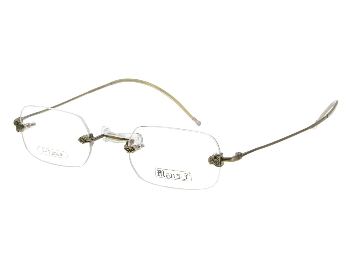 メナジェイ M-003RA-AG-43 [メタル/鯖江産/縁なし/スクエア] ｜メガネ  