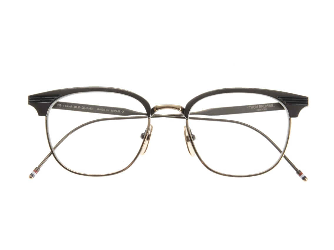 トムブラウン TB-104-A-BLK-GLD-51|メガネのオーマイグラス トムブラウン TB-104-A-BLK-GLD-51|メガネのオーマイグラス