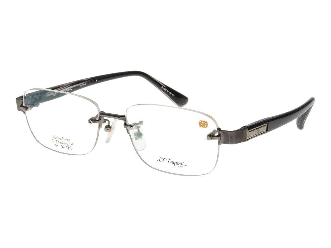 デュポン DP-3179-C-3-GR [メタル/鯖江産/縁なし/ウェリントン