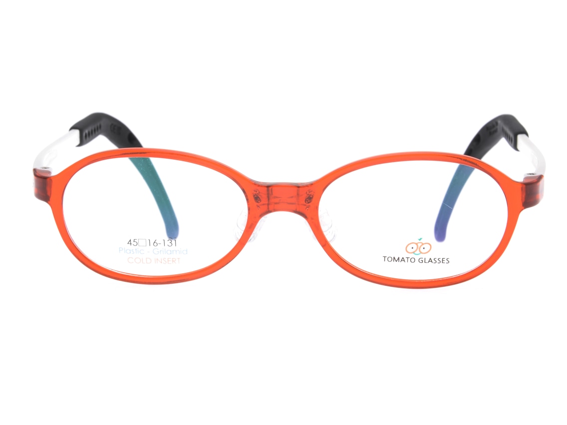 トマトグラッシーズ kids TKAC15-RD/WHT-45 [オーバル] ｜メガネの