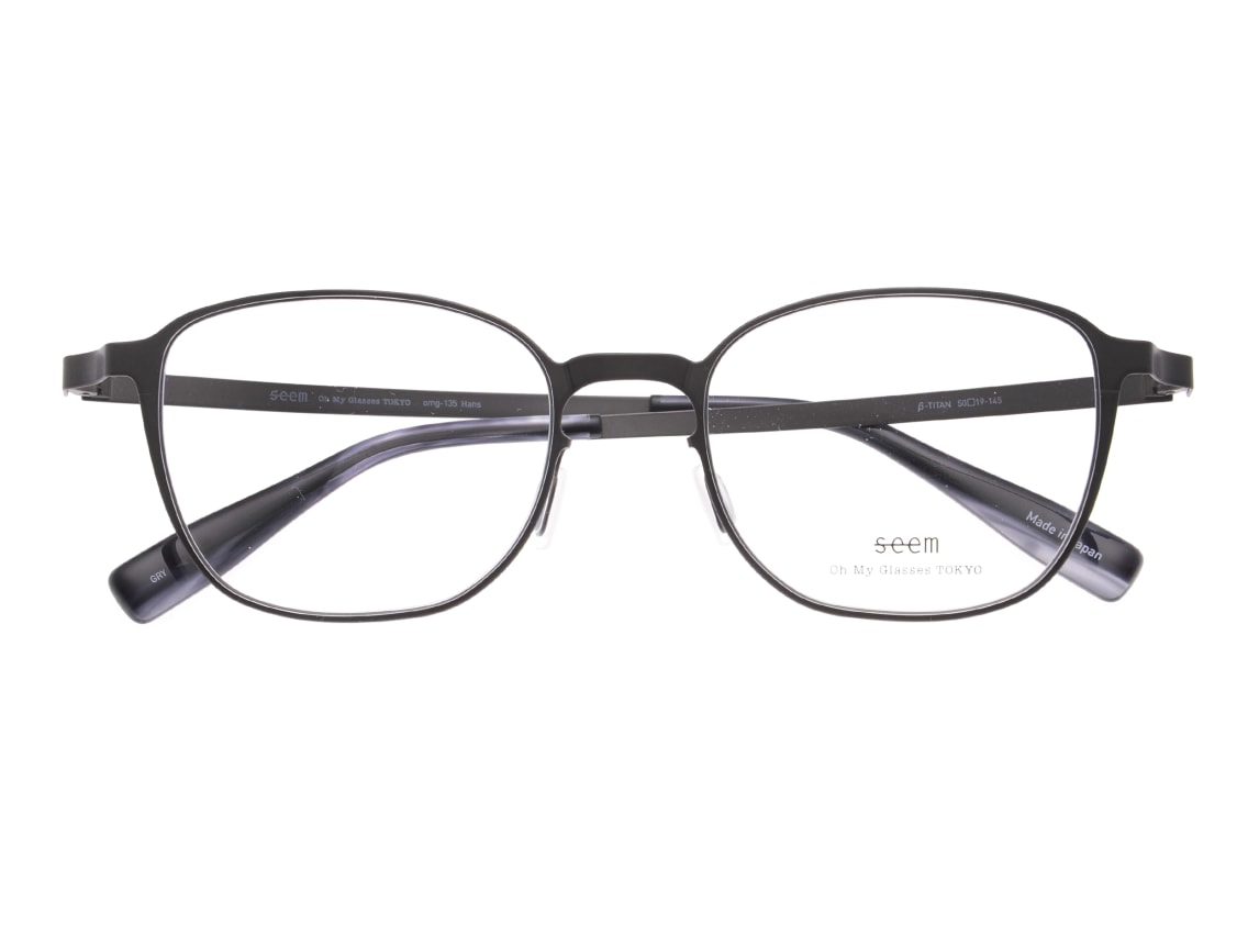 seem Oh My Glasses TOKYO omg-135 Hans-GRY-50｜メガネのオーマイ
