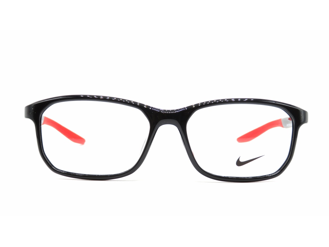 ナイキ7137AF-007-56 [黒縁/ハーフリム/スクエア] ｜メガネのオーマイ