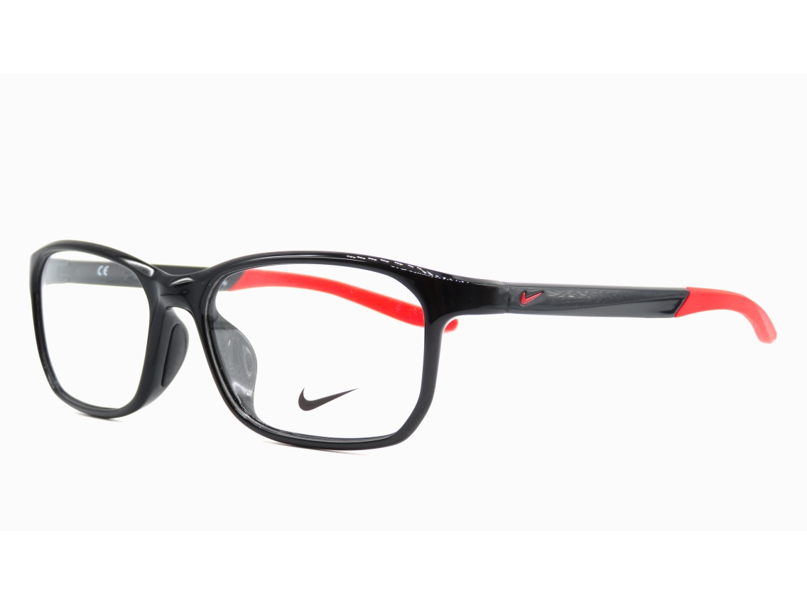 ナイキ7137AF-007-56 [黒縁/ハーフリム/スクエア] ｜メガネのオーマイ