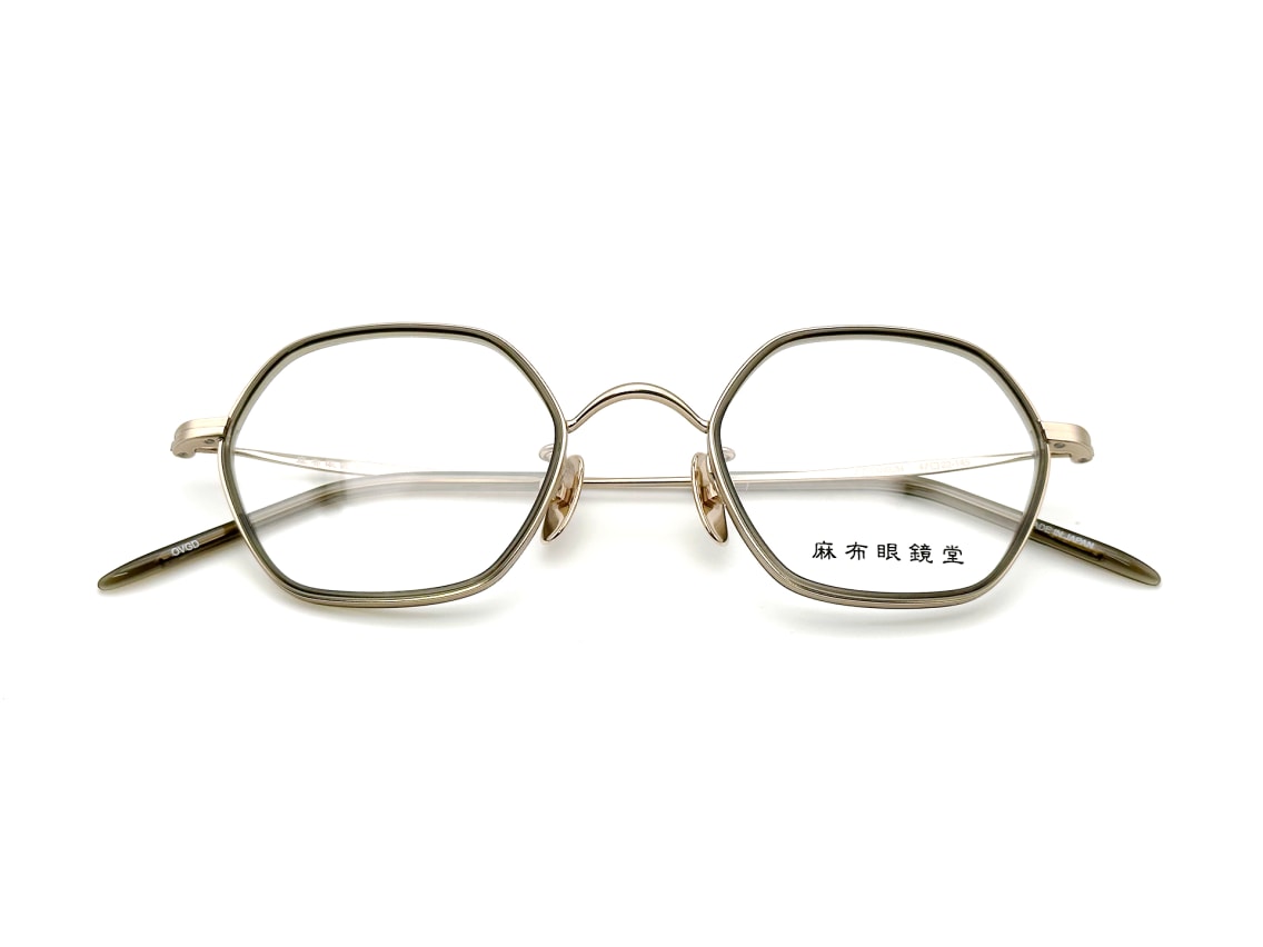 麻布眼鏡堂 Kiriko AZ-802-OVGD-47 [メタル/鯖江産/ウェリントン