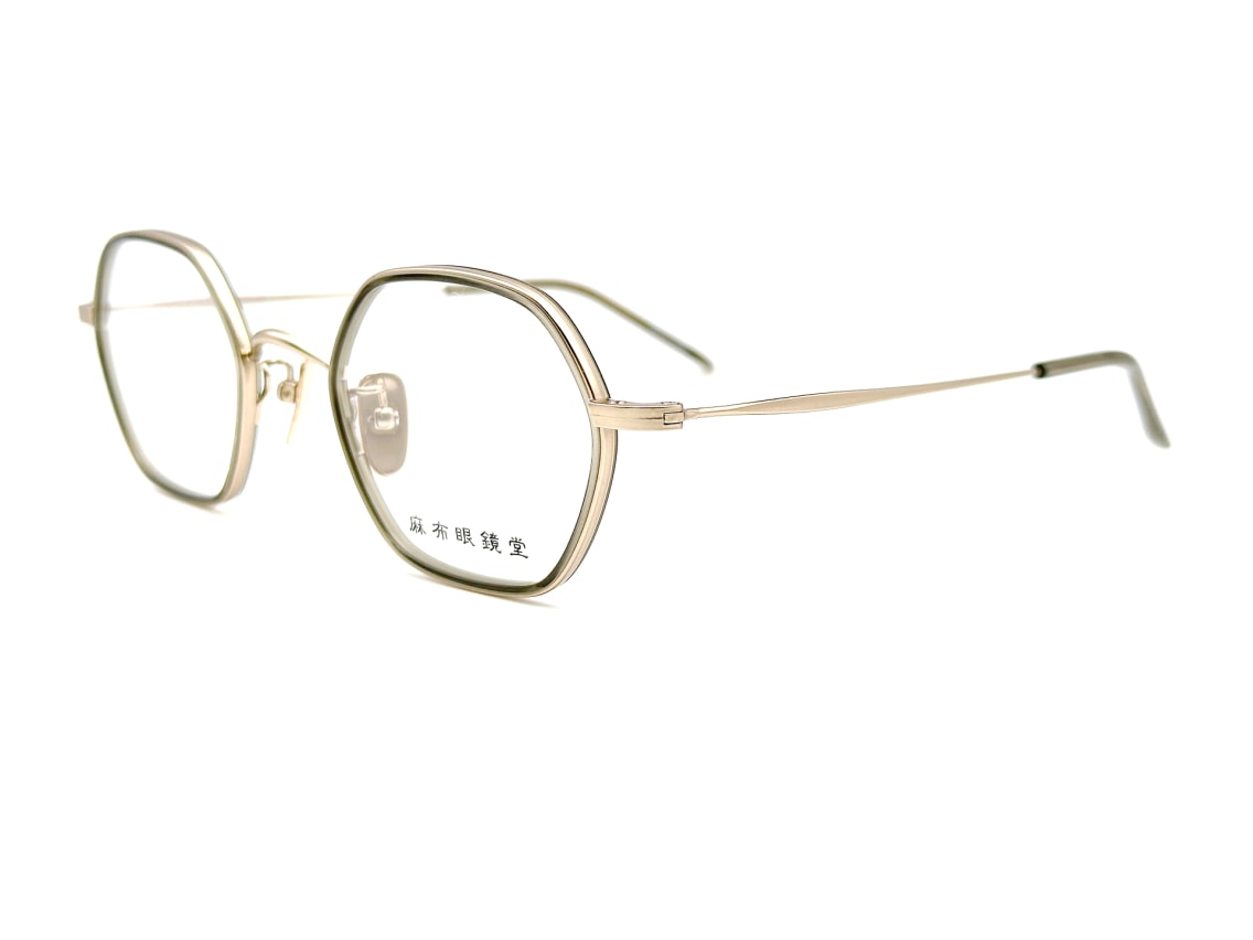 麻布眼鏡堂 Kiriko AZ-802-OVGD-47 [メタル/鯖江産/ウェリントン