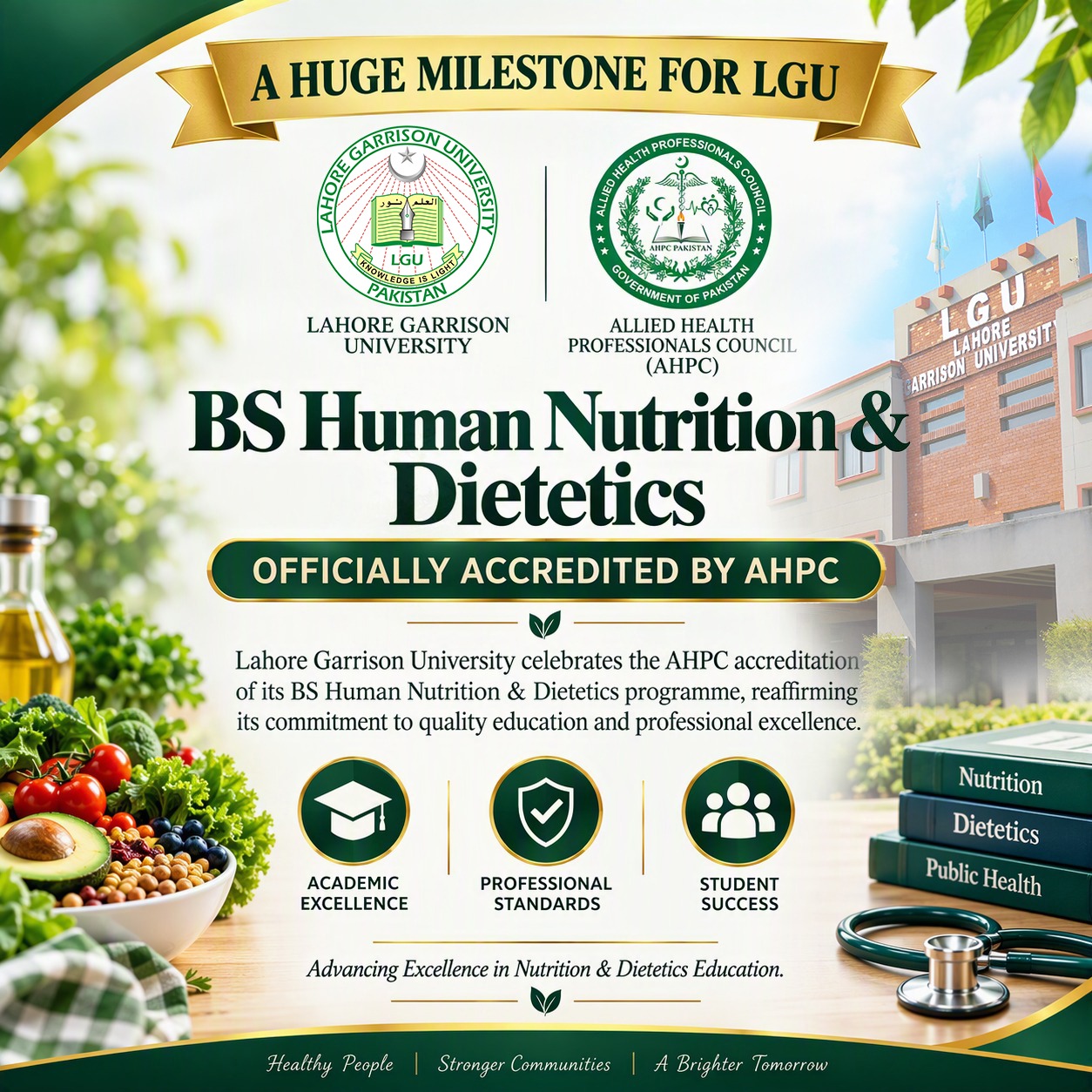 BS Human Nutrition and Dietetics receives AHPC accreditation
